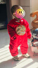 舒貝怡嬰兒衣服新生兒連體衣拜年服寶寶夾棉周歲過(guò)年喜慶紅色哈衣爬服90 曬單實(shí)拍圖