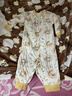 爆款幼兒連體衣夾棉薄棉長(cháng)袖哈衣寶寶保暖爬服嬰兒衣服秋冬新款 40g薄棉-金絲猴 80cm 曬單實(shí)拍圖