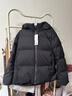 優(yōu)衣庫女裝無(wú)縫羽絨連帽外套/外套夾克478577 09 黑色 L 曬單實(shí)拍圖