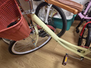 鳳凰（Phoenix） 自行車(chē)女男母子車(chē)可帶娃雙人車(chē)接送小寶寶孩子城市輕便代步單車(chē) 26寸芭蕾米黃+寶寶椅+裙網(wǎng) 曬單實(shí)拍圖