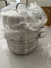 康巴赫304不銹鋼三層蒸鍋蒸籠復底大湯蒸鍋多功能鍋具32cm燃氣灶通用 曬單實(shí)拍圖