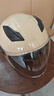 新國標認證電動(dòng)車(chē)頭盔女四季通用秋冬季保暖男士騎行半盔電瓶車(chē)雙鏡片安全帽 【新國標】卡其-雙鏡 曬單實(shí)拍圖