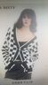 MISS SIXTY毛織外套女V領(lǐng)開(kāi)衫黑白撞色鏤空復古慵懶 黑/白 S 曬單實(shí)拍圖