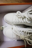 OTMX休閑鞋女跑步運動(dòng)高幫鞋厚底牛皮女鞋子百搭軟底2026春秋新款單鞋 米白 37 曬單實(shí)拍圖