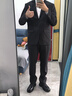 羅蒙（ROMON）西服套裝男士小西裝外套職業(yè)正裝修身休閑伴郎服黑色3XL 曬單實(shí)拍圖