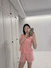 嘉綢日系ins風(fēng)甜美睡衣女2026夏季薄款純棉V領(lǐng)開(kāi)衫短袖短褲家居服套裝 346豆沙碎花# M 碼建議80-100斤 曬單實(shí)拍圖