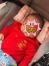 貝瑞加（Babyprints）嬰兒連體衣新年紅色衣服寶寶純棉滿(mǎn)月爬服春節過(guò)年哈衣 有魚(yú)59 曬單實(shí)拍圖