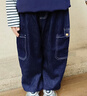 嘟嘟家男童加厚牛仔褲冬裝兒童內里加絨洋氣休閑褲女童冬季保暖梭織長(cháng)褲 牛仔藍色 90 cm 曬單實(shí)拍圖