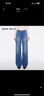 MISS SIXTY磨毛牛仔褲女士復古黑色四扣高腰顯瘦彈力小腳鉛筆褲百搭休閑 黑色 25 曬單實(shí)拍圖