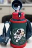 迪士尼（Disney）兒童保溫杯吸管直飲杯316不銹鋼大容量帶杯套雙蓋水杯650ml米奇 曬單實(shí)拍圖