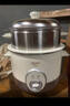 安博爾家用電飯鍋1-3-4-6人老式電飯煲新款小型煮飯不粘鍋煮飯鍋宿舍蒸煮米飯鍋煮粥煲湯鍋FBZ30L001 2L+陶瓷油內膽+上蒸下煮（1-2人用） 2L 升級加厚不銹鋼蒸籠 曬單實(shí)拍圖