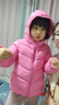 笛莎（DEESHA）童裝女童秋冬短款三防輕薄羽絨服外套 櫻桃紅 140拜年服 曬單實(shí)拍圖