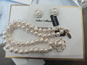 Amber Lollipop珍珠項鏈山茶花系列輕奢高級鎖骨鏈生日520情人節禮物送女友老婆 項鏈+耳環(huán) 曬單實(shí)拍圖