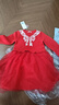巴拉巴拉童裝女童連衣裙網(wǎng)紗公主裙拼接紅色新年拜年服女童裙 曬單實(shí)拍圖