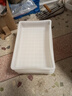 塑料盒子塑膠方盤(pán)長(cháng)方形淺盤(pán)零件盒物料盒黃粉蛋白蟲(chóng)養殖盤(pán) 1#方盤(pán)【365*245*65】-白色 曬單實(shí)拍圖