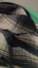 蓋璞男裝秋季款法蘭絨格紋拼接連帽長(cháng)袖襯衫上衣美版799402 曬單實(shí)拍圖