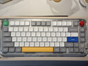 NuPhyKick75矮軸鍵盤(pán) 無(wú)線(xiàn)三模gasket客制化電競游戲RGB燈效全鍵熱插拔 nano靜音軸筆記本電腦辦公專(zhuān)用 鍵盤(pán)+上蓋配件 黛粉軸-靜音軸-42gf nano軸（矮軸）IO版 曬單實(shí)拍圖