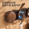 慕亞（MUYA）胡桃木吸盤(pán)門(mén)后掛鉤免打孔強力粘膠壁掛架衣服鉤子帽子收納置物架 曬單實(shí)拍圖