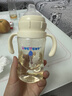 舒嬰防脹氣重力球吸管奶瓶嬰兒ppsu大寶寶喝水學(xué)飲杯寬口徑配件 PPSU240ML重力球鴨嘴奶瓶+把手（9月+） 曬單實(shí)拍圖