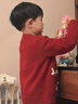 西兒2025新款兒童加厚毛衣拜年服紅色新年秋冬卡通女童針織開(kāi)衫外套潮 安哥拉紅色 110 建議身高105-110cm 曬單實(shí)拍圖