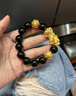 老廟黃金手鏈足金男女士貔貅轉運珠手串情侶款節日禮物送男友父親長(cháng)輩 約：4.2g（貔貅2.4+錢(qián)幣0.9*2） 曬單實(shí)拍圖