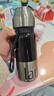 覽萌保溫杯男款大容量316內膽泡茶杯子實(shí)用生日禮物便攜戶(hù)外水杯女生 黑色（316L內膽+茶隔）500ml 曬單實(shí)拍圖