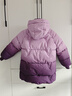 G.duck羽絨服女童棉服冬季新款冬裝2025中長(cháng)款外套棉衣棉襖加厚加絨洋氣 紫色送包包 150（建議身高1.35-1.45米） 曬單實(shí)拍圖