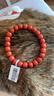 歐采妮（OUCERNY）涼山南紅手串收藏牛血紅火焰紋錦紅瑪瑙老形桶珠單圈手串8mm 曬單實(shí)拍圖
