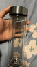 希諾（heenoor）抗菌玻璃杯雙層防燙辦公車(chē)載水杯男高檔泡茶杯子X(jué)N-9607K 410mL 曬單實(shí)拍圖