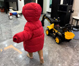 巴拉巴拉童裝兒童羽絨服男童女童2025新款春裝拜年服紅色國風(fēng)寶寶外套加厚 曬單實(shí)拍圖
