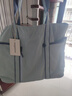 謎石（MEGA STONE）新款托特包通勤手提包大容量防潑水帆布包單肩輕便旅行包 天灰藍 曬單實(shí)拍圖