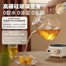樂(lè )扣樂(lè )扣養生壺小型一人 煮茶器 家用全玻璃花茶壺燒水壺辦公室電熱水壺煮茶壺EJK3315WHT 1L 曬單實(shí)拍圖