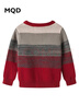 馬騎頓（MQD）男女款長(cháng)袖線(xiàn)衫秋冬款兒童針織衫毛衣 酒紅 110 曬單實(shí)拍圖