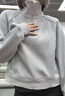 蕉內（Bananain）【劉浩存同款】非常服503Relax女士半拉鏈衛衣顯瘦洋氣秋冬外套 【劉浩存同款】中麻灰 M 曬單實(shí)拍圖