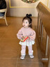 FADOBABY嬰幼兒春季套裝女寶寶韓版洋氣花邊衛衣喇叭褲洋氣兩件套外出服 粉色花邊長(cháng)袖衛衣+微喇叭褲 100 cm 曬單實(shí)拍圖