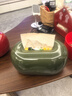 尊慕斯洞石紙巾盒家用客廳茶幾高檔輕奢餐桌可愛(ài)藝術(shù)高級感擺件抽紙盒 圓形紙巾盒【綠色】 曬單實(shí)拍圖