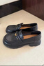 百麗（Belle）元寶樂(lè )福鞋女鞋2026春季新款商場(chǎng)同款羊皮黑色小皮鞋E9L1DAA6 黑色 36 (230mm) 曬單實(shí)拍圖