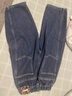 圖圖小象女童牛仔褲兒童休閑褲子時(shí)尚大童燈籠褲 藍色 130 身高約130cm 曬單實(shí)拍圖