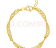 周六福5G工藝黃金手鏈女蕾絲素鏈新年生日禮物計價(jià)A0714186 約3.94g  曬單實(shí)拍圖