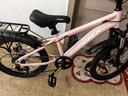 鳳凰（Phoenix）兒童自行車(chē)6-12歲中大童男孩山地車(chē)青少年變速學(xué)生車(chē)單車(chē)小學(xué)生車(chē) A6- 櫻花粉- 變速輻條輪-帶后座架 20寸(適合身高130-150cm) 曬單實(shí)拍圖