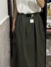 UR2026春季新款女潮流褶皺工裝口袋腰帶超寬松半裙UWJ550063 墨綠 M (M-L) 曬單實(shí)拍圖
