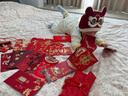 babylove嬰兒護耳帽國風(fēng)冬季夾棉保暖帽子寶寶新年虎頭帽歲歲洽洽 曬單實(shí)拍圖