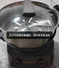 美的（Midea）鈦陶電炒鍋 電蒸鍋宿舍煮鍋炒菜專(zhuān)用分體式家用多功能一體電火鍋煎鍋5.5L多用途鍋HCG3218S配蒸籠 曬單實(shí)拍圖