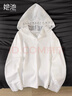 她池寬松款T恤2026春裝新款女裝時(shí)尚簡(jiǎn)約蕾絲拼接連帽上衣 曬單實(shí)拍圖