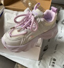 哈比熊（HOBIBEAR）兒童運動(dòng)鞋春秋網(wǎng)面透氣女童運動(dòng)鞋男女童老爹鞋JD53S82紫色34碼 曬單實(shí)拍圖