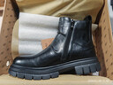 公牛世家【張若昀同款】馬丁靴男2026秋冬新款休閑皮靴情侶款百搭切爾西靴 曬單實(shí)拍圖