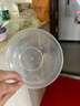 特美居（temeiju）一次性飯盒圓形餐盒野餐打包盒透明湯碗冰粉碗不帶蓋50只裝360型 曬單實(shí)拍圖