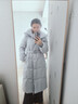 波司登（BOSIDENG）新款鵝絨羽絨服商場(chǎng)熱賣(mài)同款女中厚過(guò)膝長(cháng)款修身連帽外套 月光石藍5A43 M 165/88A 體重約110-120斤 曬單實(shí)拍圖