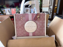 蔻馳（COACH）女包 DEMPSEY TOTE 女士時(shí)尚潮流單肩手提托特包送女生禮物 粉色拼色 曬單實(shí)拍圖
