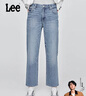 Lee【張凌赫代言】舒適直筒五袋款設計中淺藍女牛仔褲潮流A08907 中淺藍 28 曬單實(shí)拍圖
